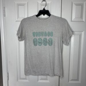 'Vintage 1980' Graphic Gray Short Sleeve Tee Retro Crewneck